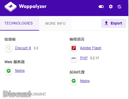 Wappalyzer 查看网站语言，框架等信息 的浏览器插件2933 作者:大郎 帖子ID:91 查看,网站,语言,框架,信息