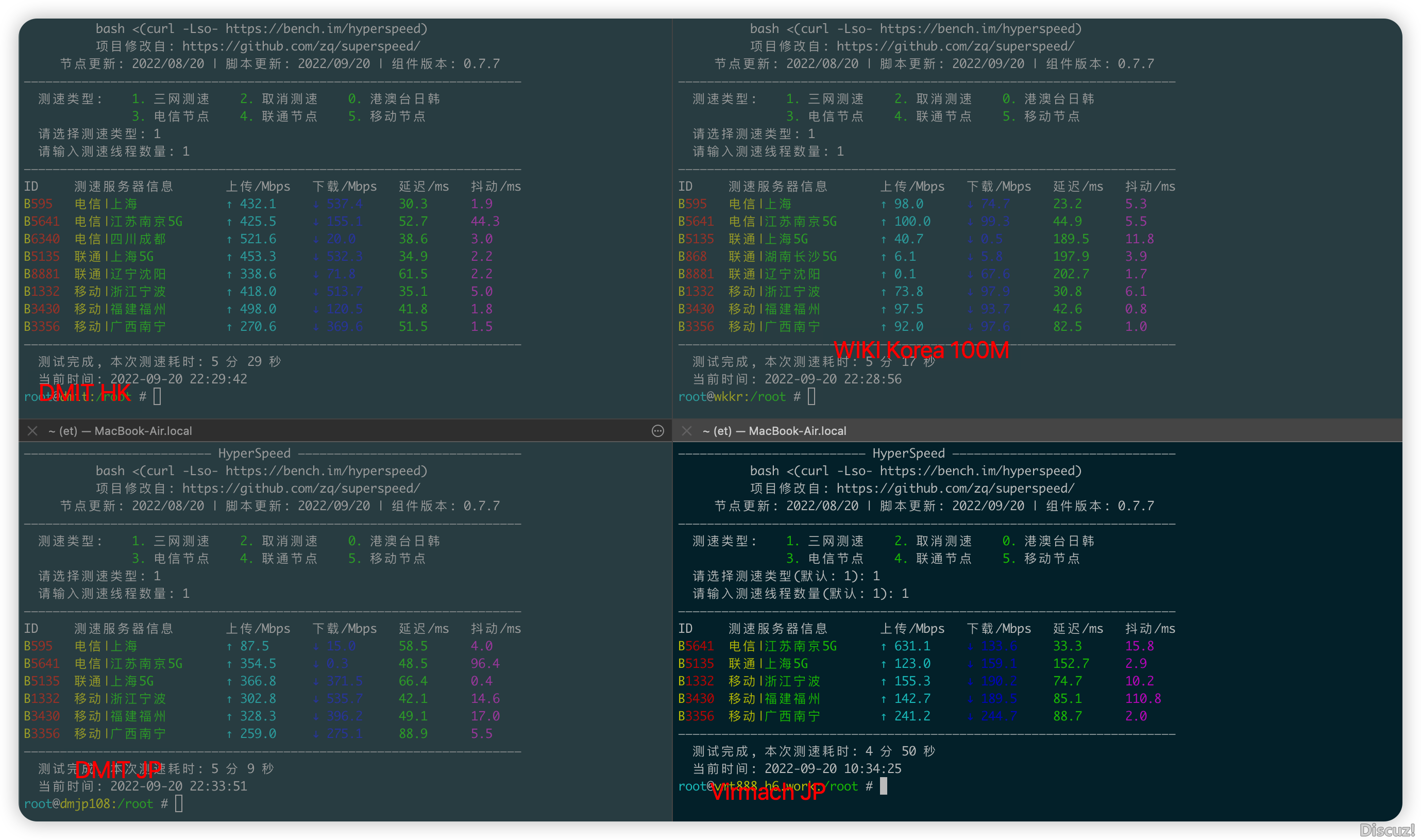 VPS 测速、跑分、去回程、媒体流等脚本大全8139 作者:庶民 帖子ID:341 