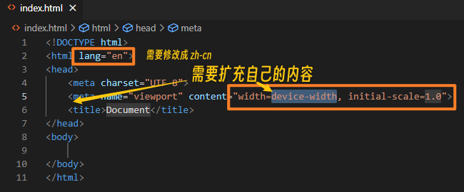 vscode 中 html文件使用emmet语法 感叹号!+Tab 生成HTML骨架代码片段的修改方法9242 作者:清风拂柳夜微凉 帖子ID:351 