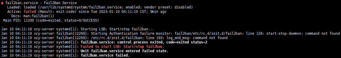 解决宝塔使用&quot;Fail2ban防爆破&quot;插件时出现错误的问题614 作者:admin 帖子ID:623 